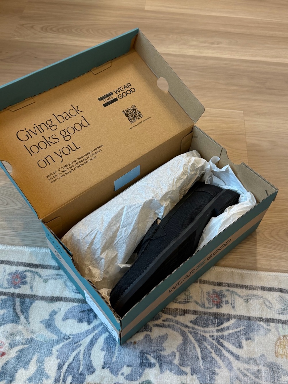 TOMS Black Canvas Penny Loafer - Picture 4 of 5